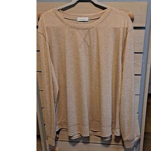 Fantaslook Tan Long Sleeve Tee – Size XXL- Comfy, Casual
